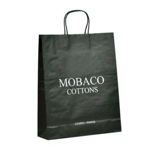 China Eco Friendly Carrier White Black Kraft Paper Shopping Bags With Logo wholesale