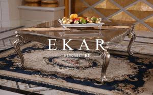 China Antique French Design Solid Wood Vintage Square Luxury Coffee Table LS-A312J wholesale