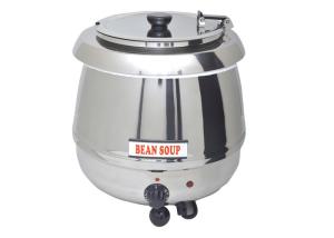 China Countertop Electric Soup Kettle , Black Stainless Steel Hotel Buffet Soup Warmer wholesale
