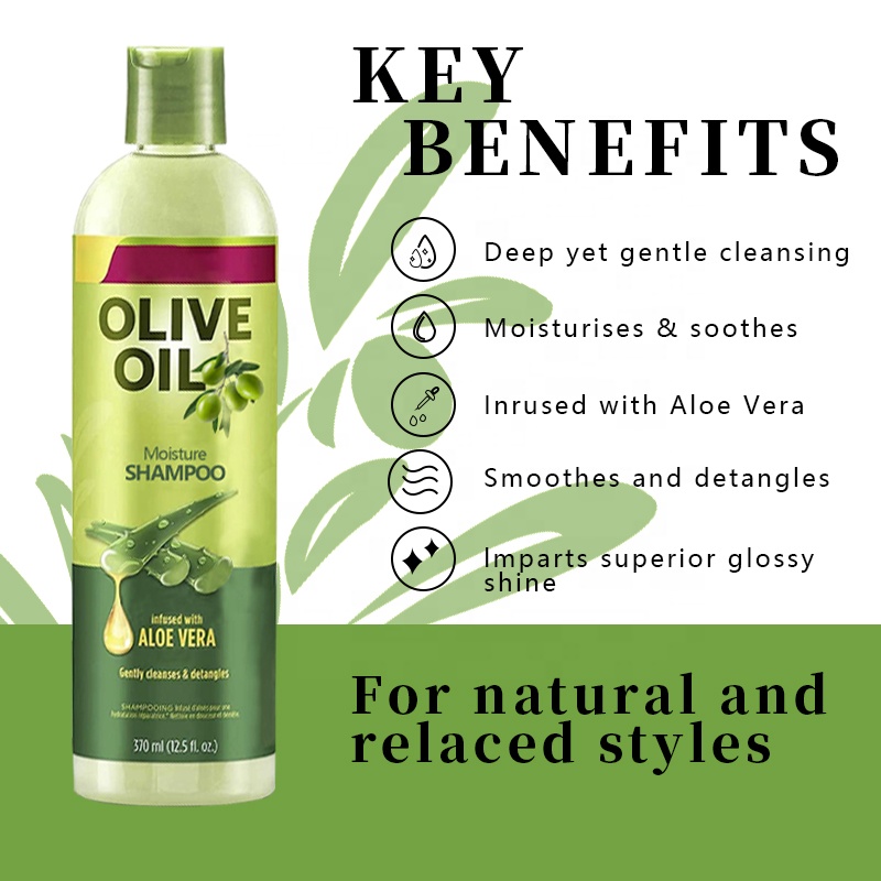 Organic Olive Oil Hair Shampoo and Conditioner for Black Women Lightening Formula