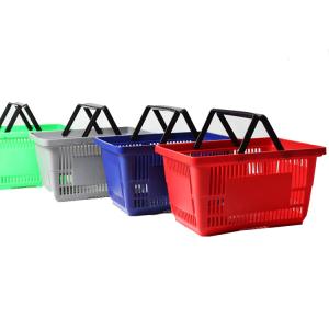 China 380MM 220mm 16L Plastic Rolling Basket With Handles wholesale