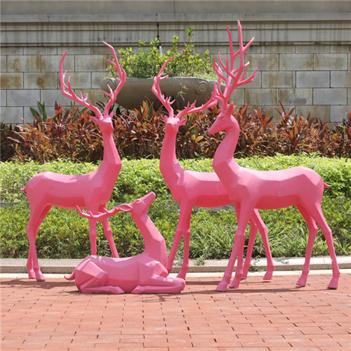 Fiberglass Life Size Animal Statues Garden Painted Cow Sculptures For Mall