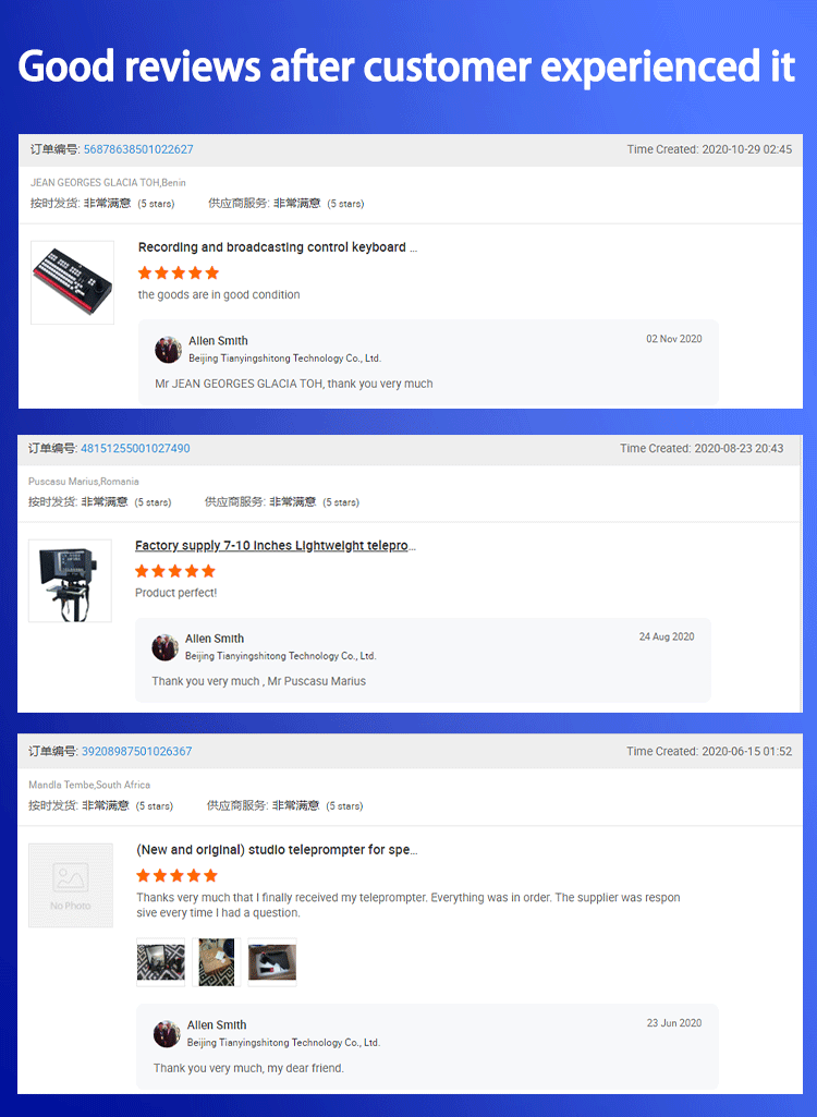 Portable Tablet Teleprompter for Tablet Live Broadcast 7.8kg 7" 11" 13" TY330