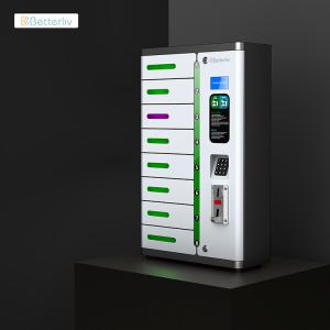 China Coin Operated Mobile Phone Charging Lockers 8 Bay For Restaurant Cafe Hospital wholesale