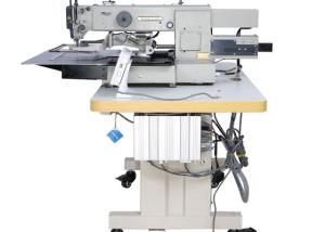 China Bag Automatic Industrial Leather Sewing Machine Flat Bed Mechanical Configuration wholesale
