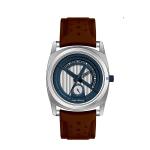 Japan Miyota 6P28 Leather Strap Watches Mens 3 ATM Watch Stainless Steel Case