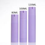 PET Purple Twist Up Airless Lotion Pump Bottle 80ml 100ml 120ml