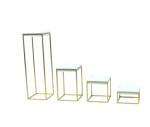Stainless Steel Jewelry Display Stands White PU Leather Jewelry Store Showcases