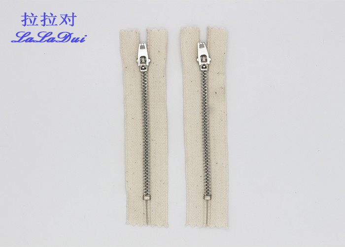 Polyester Coil Separating Zipper , YG Sliders Cotton Tape Extra Long Zippers