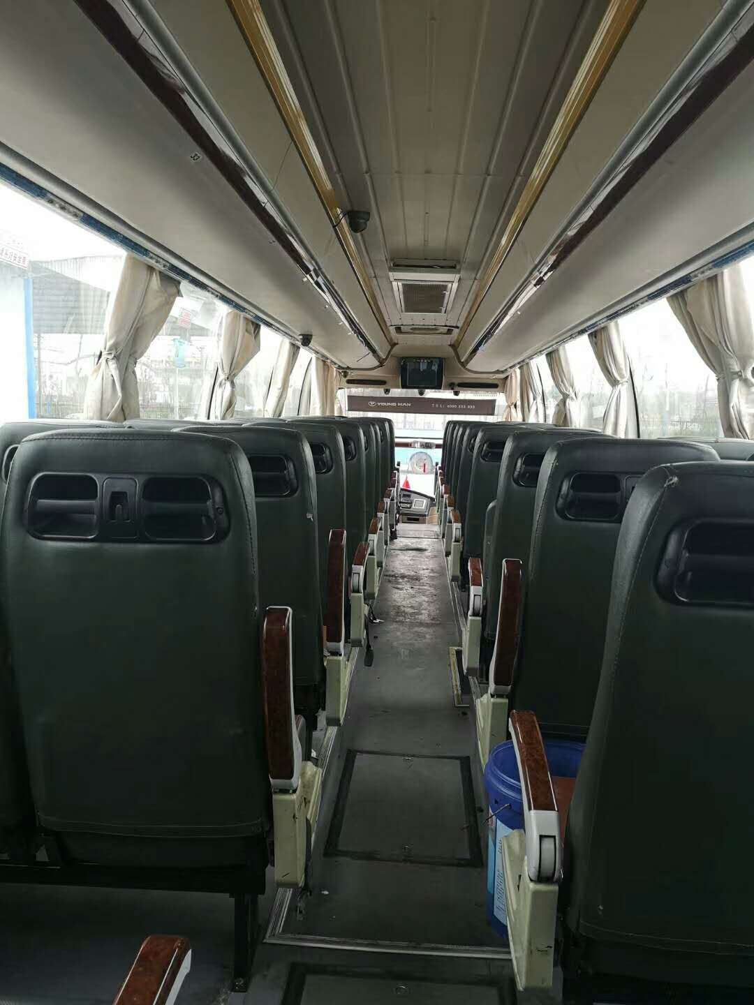 2013 Year 50 Seat Used Coach Bus Youngman Brand Double Auto Door With Great Airbag