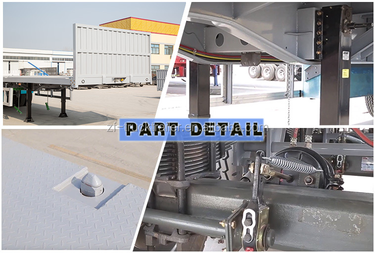 Xianmang Group 3 And 4 Axles 20ft 40ft Container Flat Bed Flatbed Semi Trailers For Tanzania And Kenya