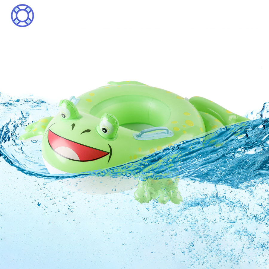 Unisex Cartoon Print Swimming Pool Float Ring Tubes for Kids Inflatable Swim Rings Beach Party Toys