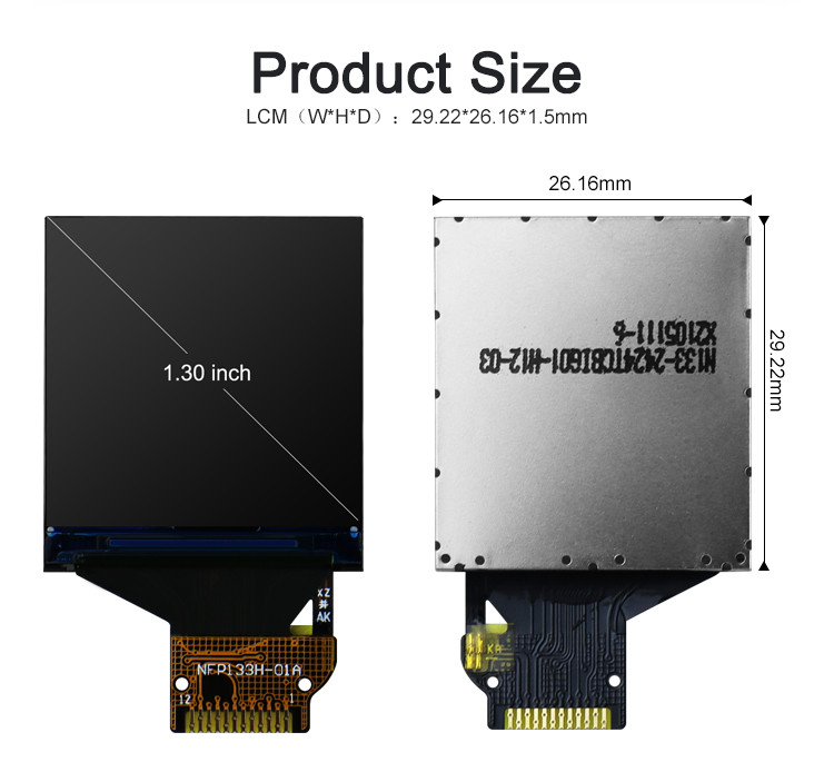 Polcd 4 Wire Spi Tft Lcd Display 1.33 Inch 240x240 Ips Lcd ISO9001