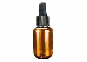 China 1oz 30ml Amber Dopper E-Liquid PET Plastic Bottle For Essential Oil Cosmetic Packaging wholesale