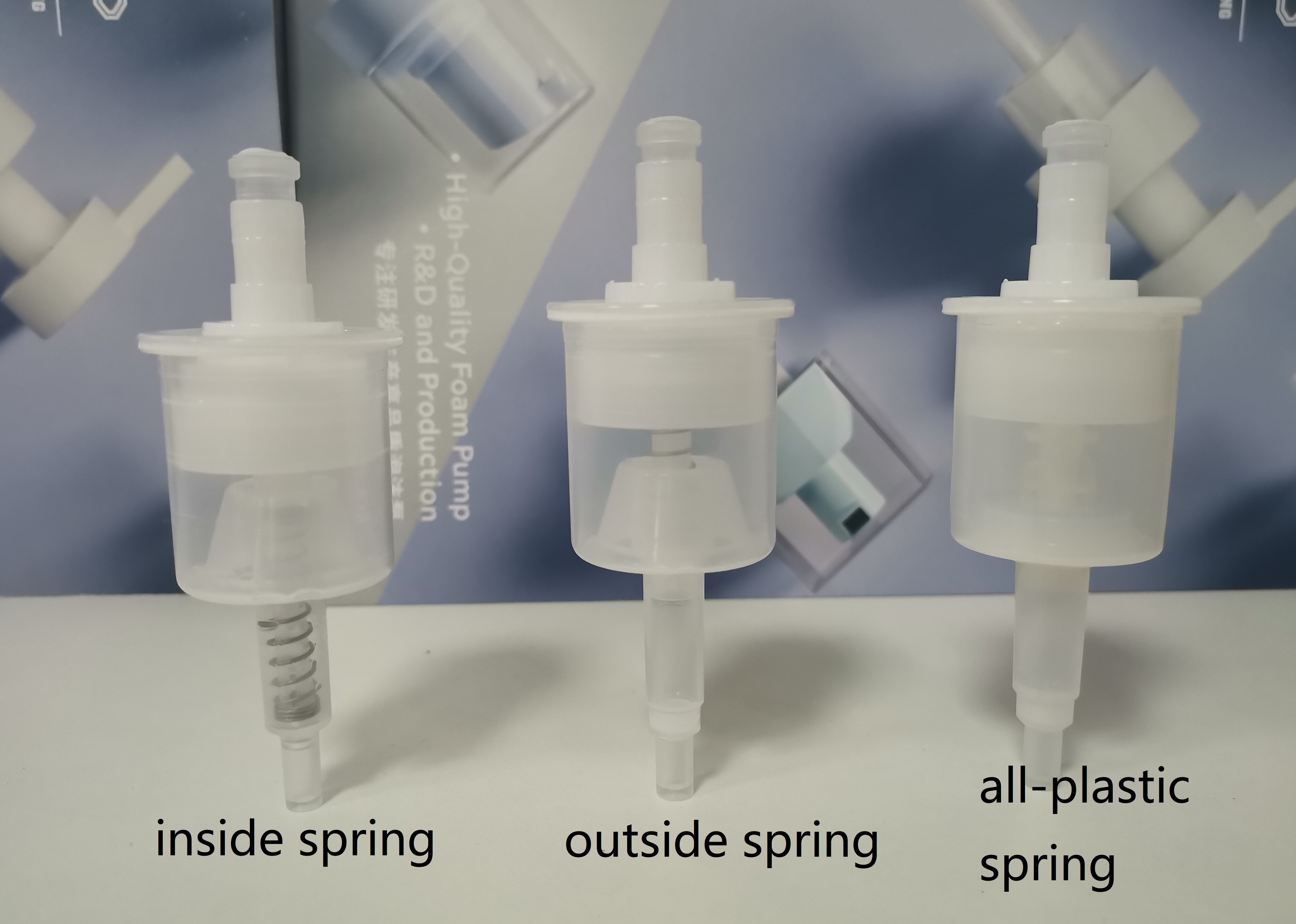 Customized Color Plastic Foam Pump With Third Genaration Engine And All Plastic Spring