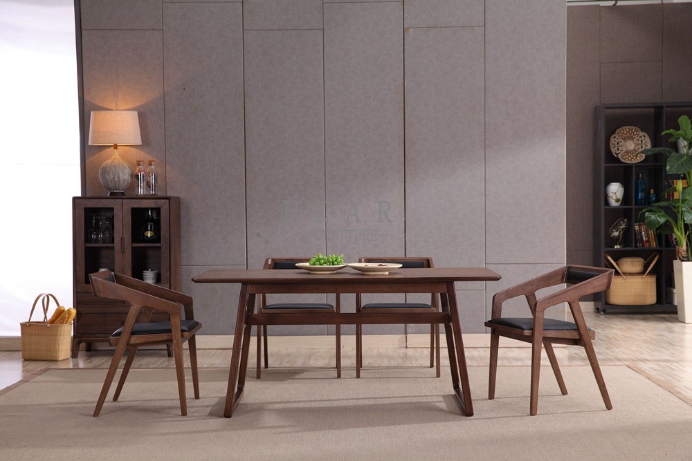 European Style Wood Furniture Square Dining Table