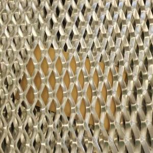 China Brass 0.3mm Thick Expanded Metal Wire Mesh Diamond Hole wholesale