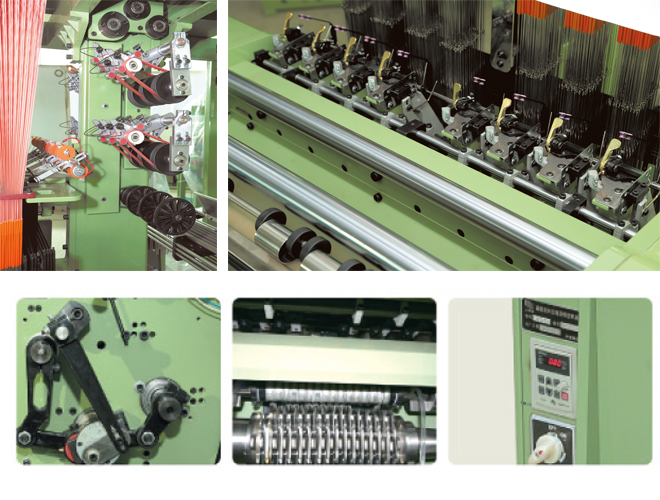 Electronic Loom Elastic Tape Making Machine 1200 RPM Webbing Jacquard Weaving Machine