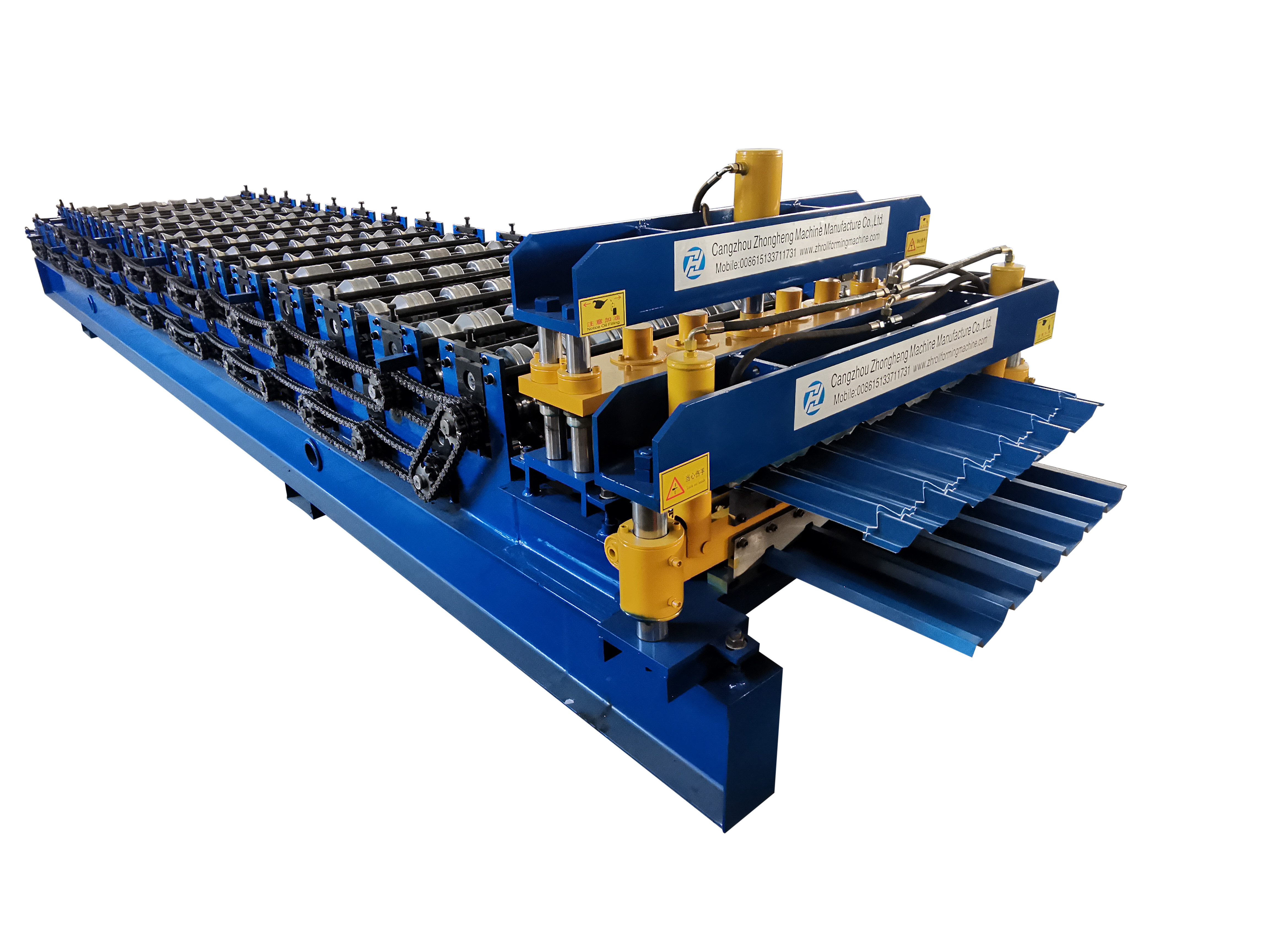 High quality glazed tile IBR sheet double layer trapezoidal roof press making machine roll forming machinery