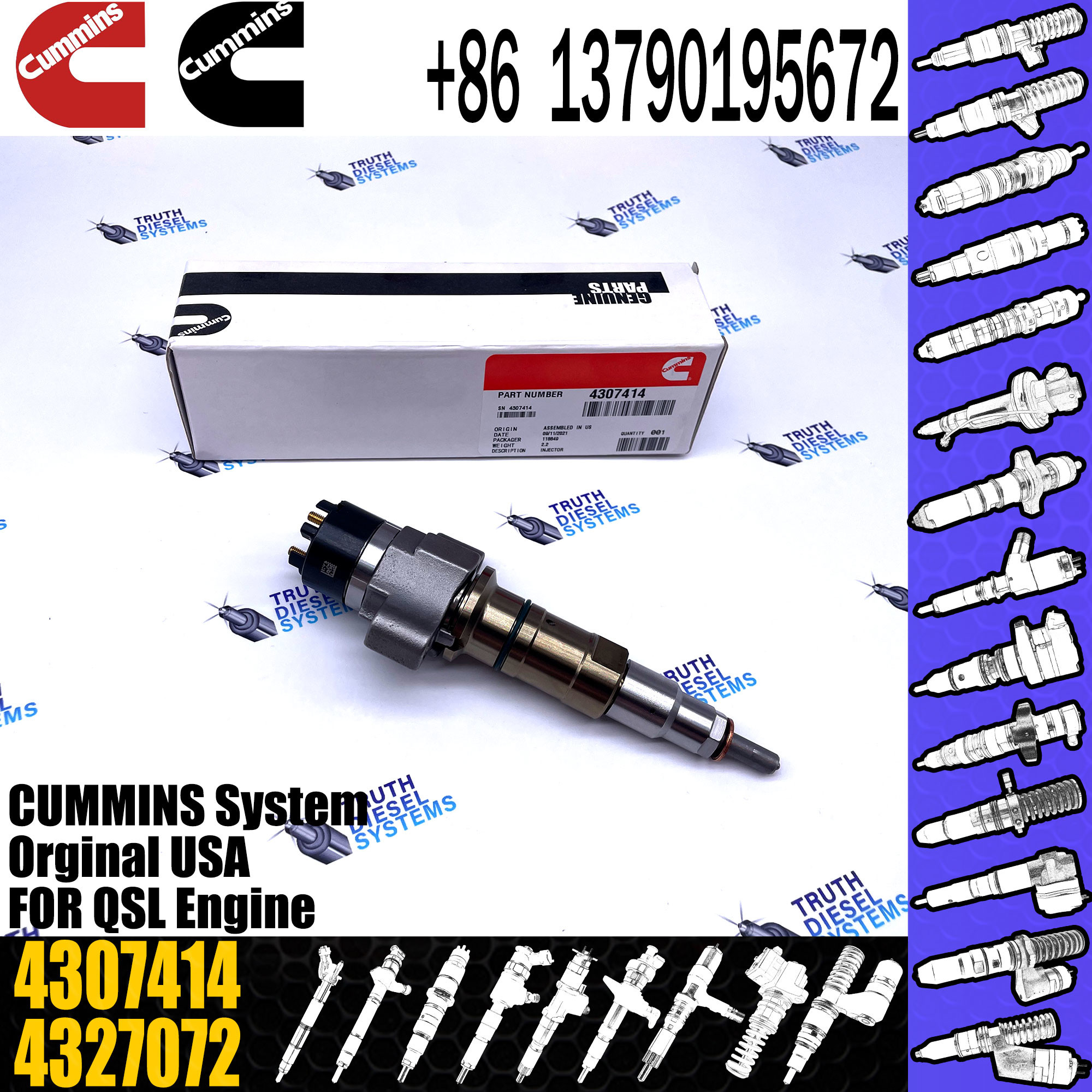 Diesel Engine Fuel Common Rail Injector 4359204 4307414
