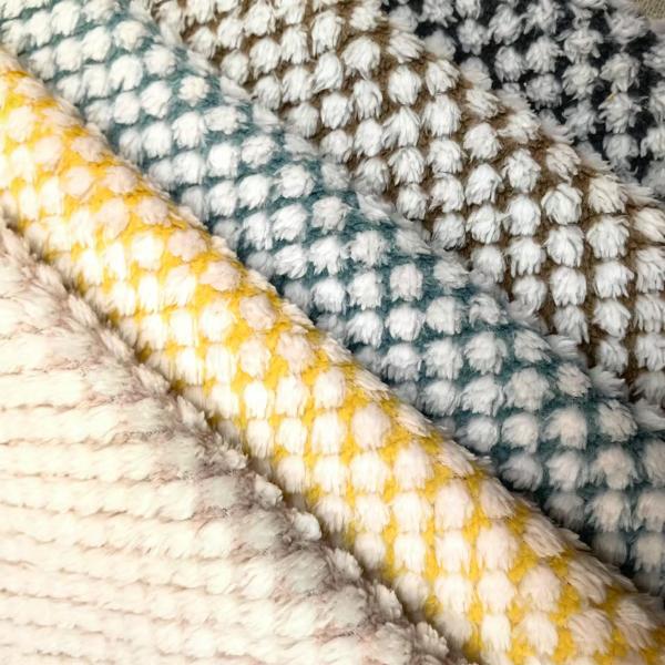 New Arrive Soft 100 Polyester Cotton Jacquard Fleece Fabric for Shoes Men Womens Clothing Blankets for Winter
