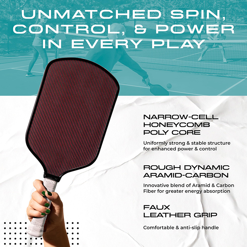 Customized KVL T700 Carbon Fiber Pickleball Paddle Lightweight Portable 42cm Length