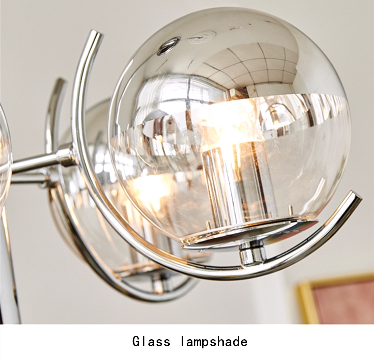 Modern Chrome Chandelier Bedroom Dining Room Art E27 Glass Ball Chandelier (WH-MI-407)