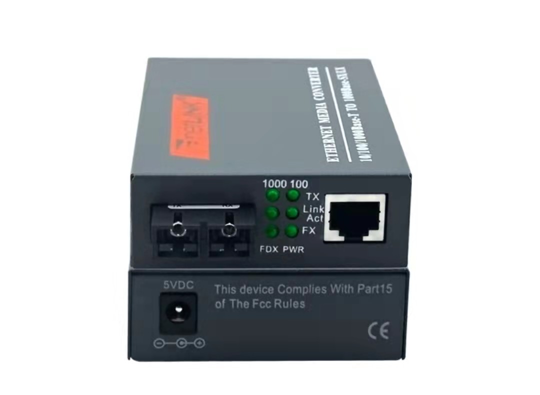 HTB-GS-03 Optical Fiber Transceiver 10/100/1000M 20KM 1310nm Single Mode Double Fibers