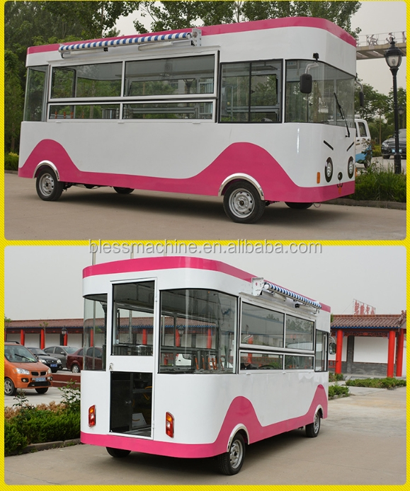 Speed Snack Food Production 2022 CE Approved Semi-Trailer 4 Wheels Food Trucks with Ovens