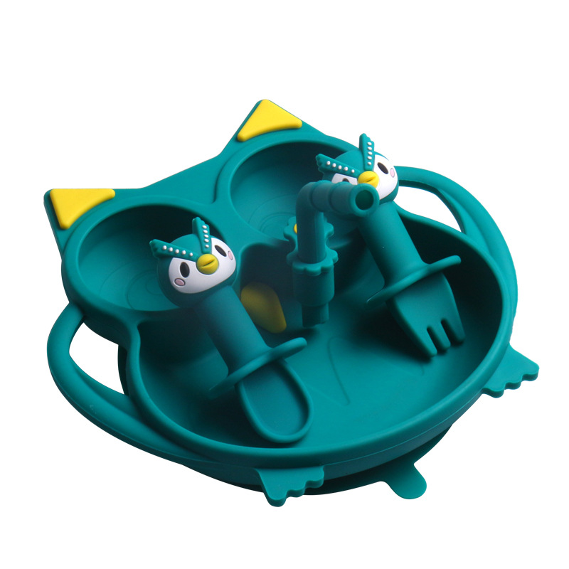 Silicone Suction Plate Set Food Feeding Bpa Free For Infants Toddlers