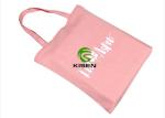 Thick Portable Reusable Cotton Tote Bags , Korean Style Pink Canvas Tote Bags