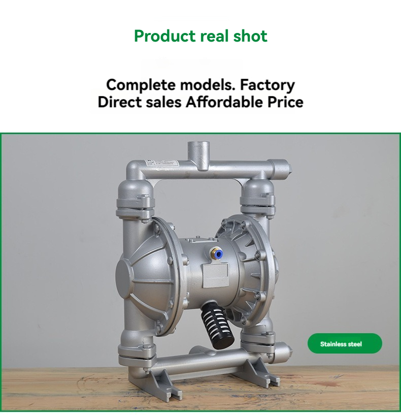 Aluminium Alloy Pneumatic Diaphragm Pump Sewage Impurity Resistant
