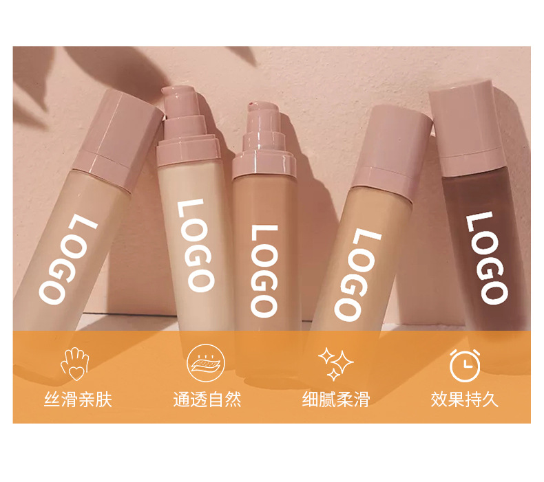 Customizable Foundation Liquid Full Cover Long Lasting Private Label Matte Waterproof Makeup Foundation
