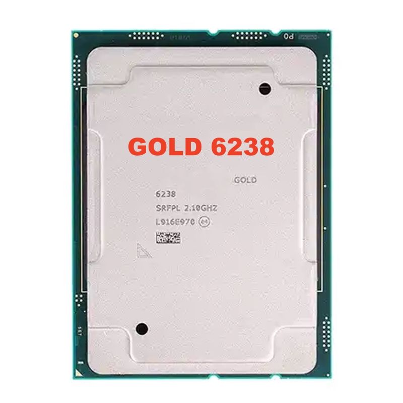 New Original 2.1GHz 22core 140W 6238 processor for xeon Gold 6238 processor cpu support server H100 A100 gpu