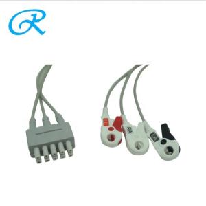 China GE Marquette TPU Material 416467-004 Clip 3 Lead Ecg Cable wholesale
