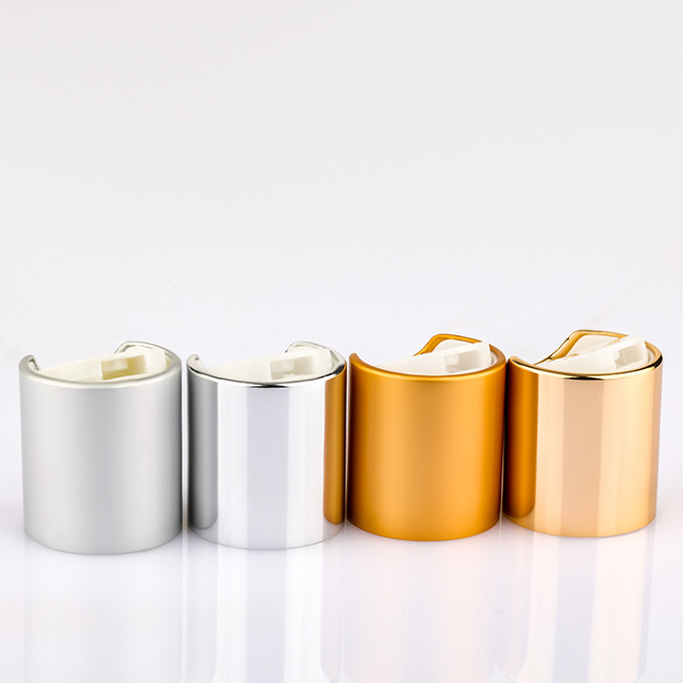 20mm 20/415 Shiny Gold Shiny Silver aluminium pp caps For Shampoo Body Lotion