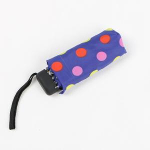 China 19.5 Inch Ladies Compact Umbrella , 5 Fold Umbrella Pocket Size Logo Printed wholesale