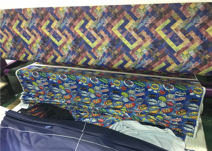 Rotary Printing Recycled Polyester Fabric Semi Dull Shade With Good Stretch