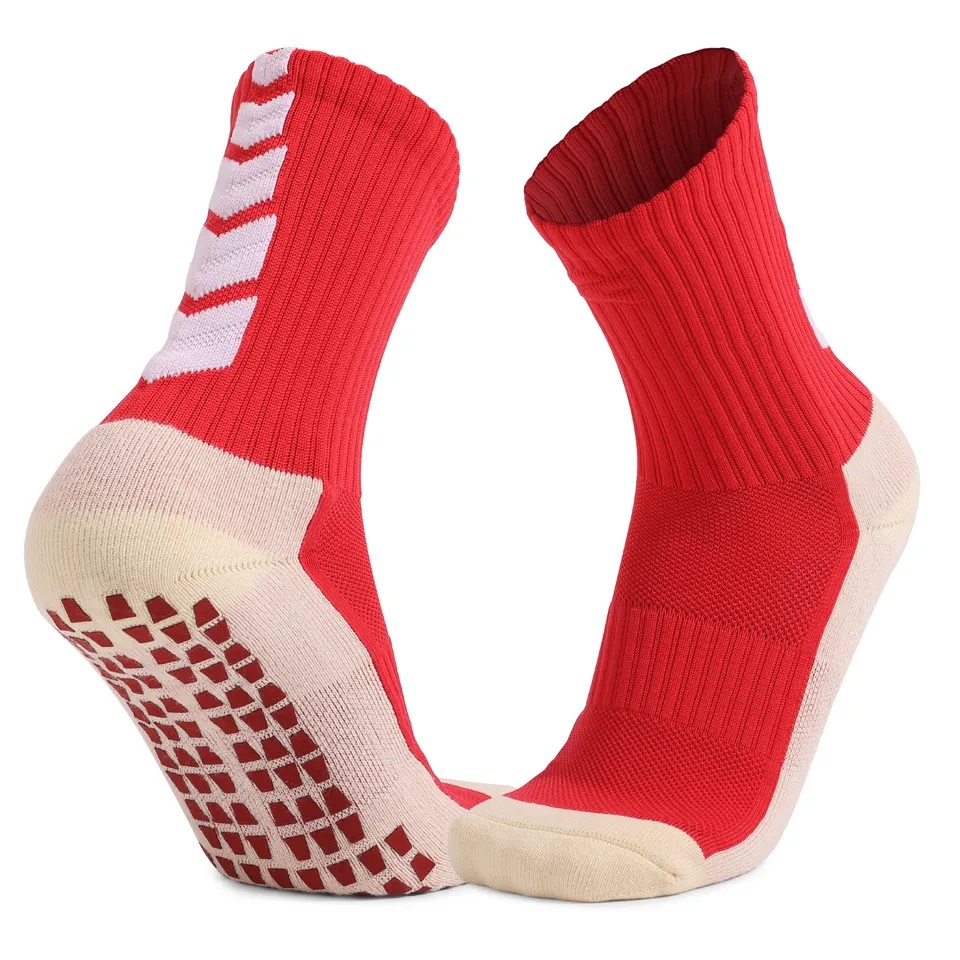 Custom Sports Breathable Non Slip Soccer Knitting Anti Slip Youth Grip Football Socks