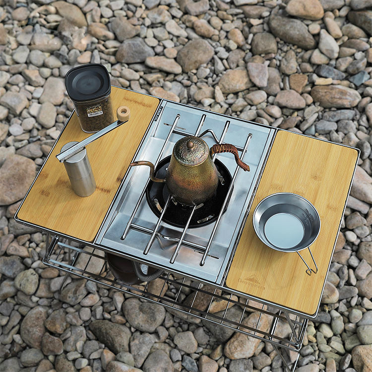 Lightweight Portable Adjustable Barbecue Beach Picnic Camping Kitchen Igt Table with 1