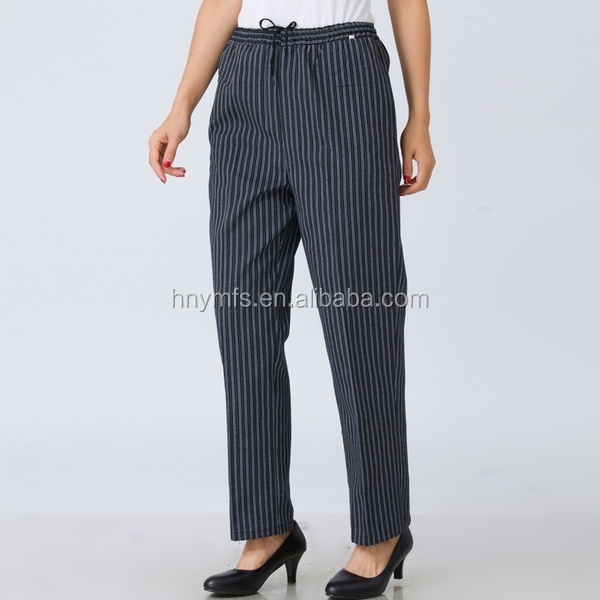 Top Quality Custom Design Workwear Chefs Clothing uniform pants with zipper fly checked chefs pants