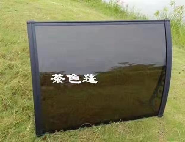 Plastic Canopy Polycarbonate Window Awning With Blue PC Sheet Sail Finishing Awning Bracket