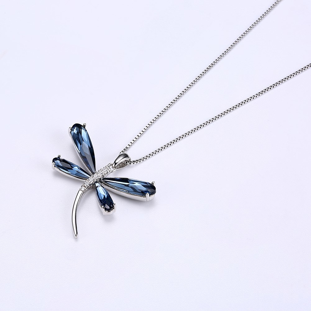 29mm 5 Gram Dragonfly Pendant Necklace 20in S925 Silver Necklace SGS