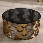 Round Dia 100cmx45cm SS Coffee Table for Italian Contemporary Living Room