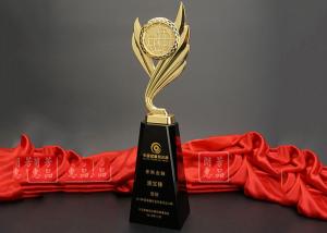 China Globe Metal Trophy Cup / Event Souvenirs With Black Crystal Base wholesale