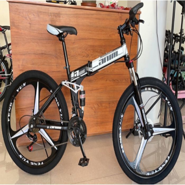Hard Frame 1.72m Folding 26 Inch Mountain Bike High Carbon Steel Disc Brake