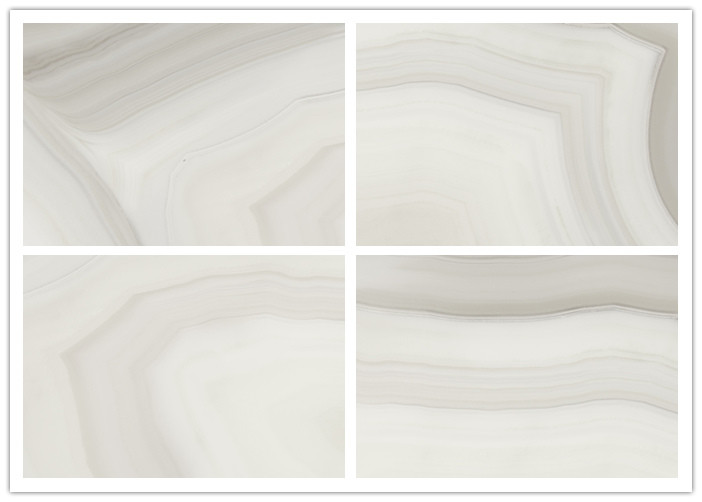 600x1200cm Size Agate Beige Color Home Floor Polished Porcelain Tiles 12mm Thickness