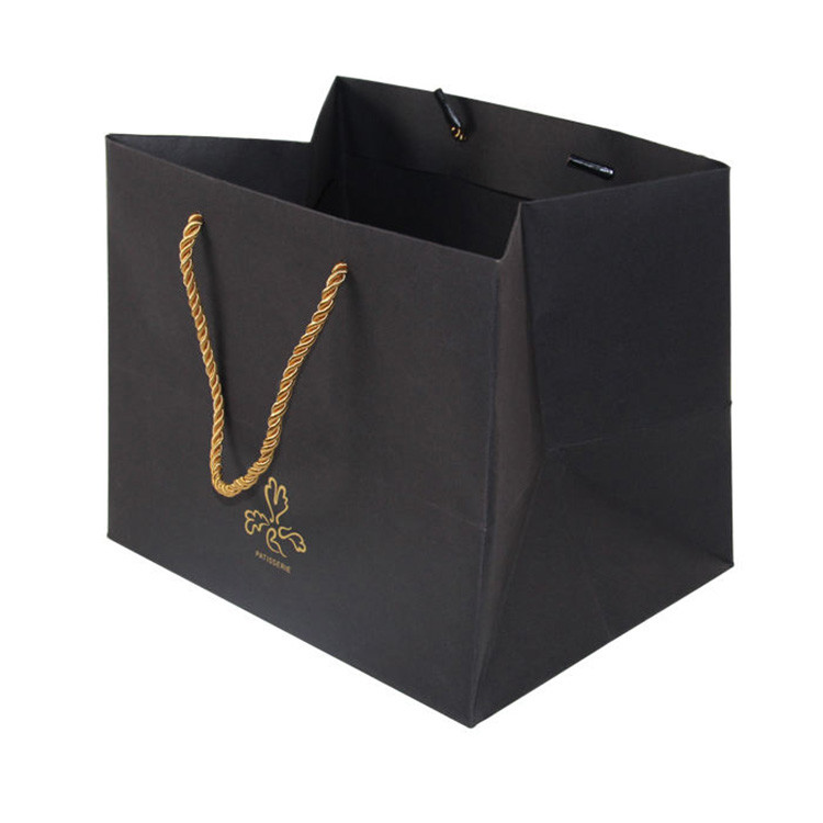 FSC Extra Wide Base Large Bakery Takeaway Paper Bags White For Cake Box
