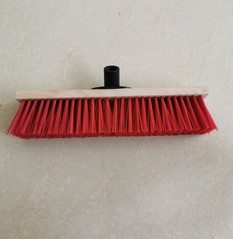 Plastic Bristle Street Sweeping Broom Head Aluminium Handle