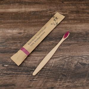 China Soft Bamboo Handle Toothbrush Customized Biodegradable Disposable Toothbrush wholesale